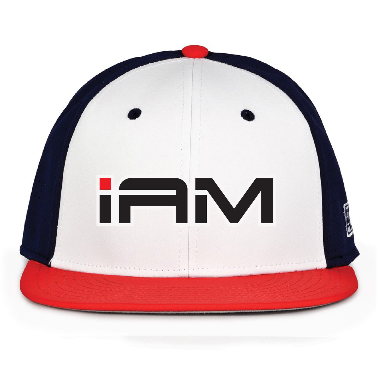 iAM Logo Blue / White / Red Hat